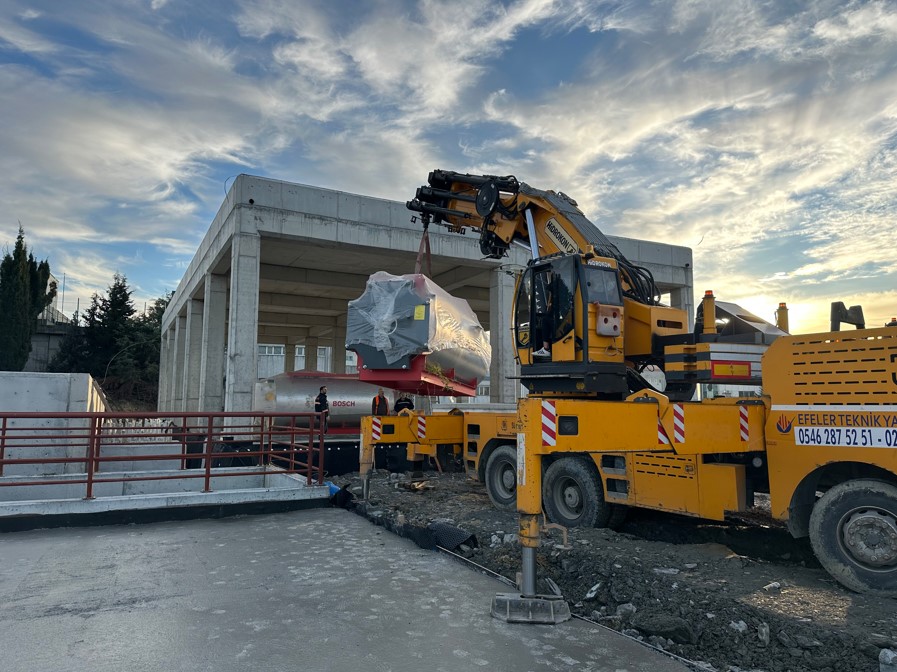 Üntes Mühendislik 8.5 Ton ısıtma Kazanı Yerleştirme